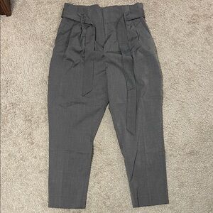 H&M Gray Paperbag Waist Trousers